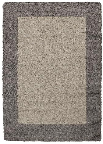 Hochflor Teppich Lux rechteckig, Farbe: Taupe, Größe:200x290 cm