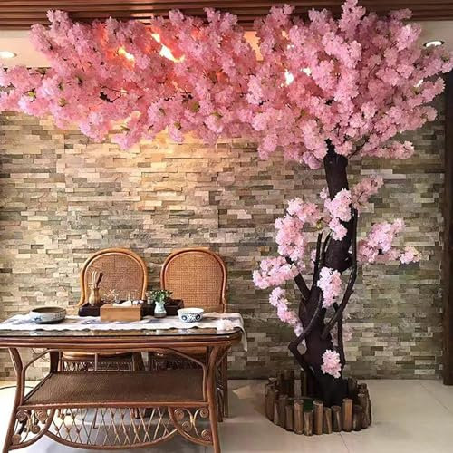 Künstlicher Kirschblütenbaum, rosa Pfirsichblüten-Wunschbaum für Hochzeiten und Heimdekoration, atemberaubende handgefertigte künstliche Sakura-Seidenblumendekoration,Extended-1.8x1m/5.9x3.2ft