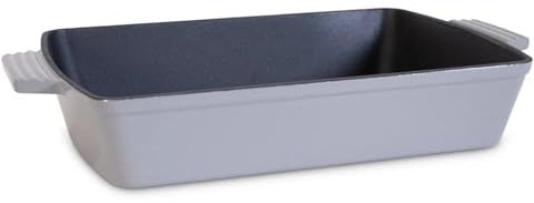 Sobczyk Auflaufform Gusseisen 39x23x7 cm | Gusseisen Bräter, Ideal Für Backofen, Induktion Und Alle Herdarten | Rechteckiger Bratentopf Kochform | Gusseisen Bräter Mit Perfekter Wärmeverteilung