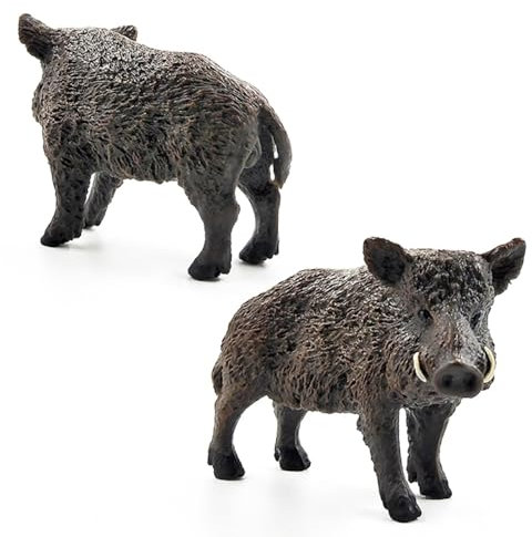 Giocattoli modello cinghiale - Modellini piccoli cinghiali | Figure di maiali selvatici simulati animali | Giocattolo modello cinghiale | Simpatici cinghiali educativi Set di giocattoli per animali, r