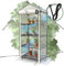Heimfleiss® Foliengewächshaus mit 4 Ebenen | Balkon Gewächshaus klein | Garten Anzuchthaus Sturm- & Winterfest | Pflanzenzelt aus Folie & Metallgestell | Anzuchtregal Greenhouse Balkongewächshaus