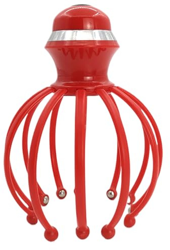Massaggiatore Elettrico Per Cuoio Capelluto Octopus | Massaggiatore Vibrante Per La Testa Octopus | Massaggio Testa Ragno | Antistress Grattatesta - Massaggiatore Per La Profonda Con Grattacapo