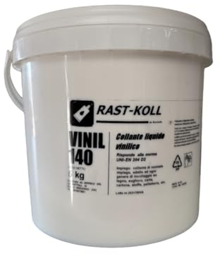 Vinavil Vinil 140 | Collante Vinilico Liquido | Diversi Formati | Adesivo Forte per Legno, Carta, Tessuti e Fai-da-te | AERREGI (5 Kg)