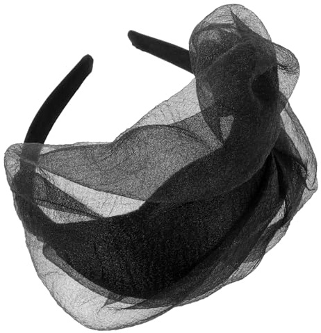 Anneome Retro Fascinator Hårband för Kvinnor och Flickor Elegant Tygdesign och Lyxigt för Fest och Vardagsbruk Svart