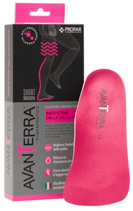 Avanterra Plantare Cellulite Short Rosa – Terapeutico Anticellulite Made in Italy con Drypod® Assorbi sudore, Effetto Pump, Riduce Ritenzione e Migliora l’Estetica della Pelle (37/38)