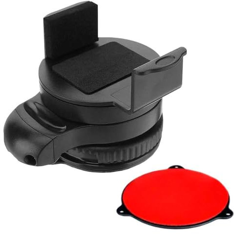 OcioDual Soporte de Coche Giratorio Rotatorio Ventosa para Smartphones PDA GPS MP4 Universal Negro, Ajustable, Ventosa Superficie Lisa, 5-8 cm 360º Soporte para telefono