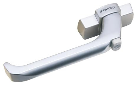 FAKRO - ZBH Fenstergriff Abschließbar für Dachfenster - Abschließbarer Fenstergriff - Fenster Sicherung Kinder, Schutz gegen Einbruch - Universalgröße - Silber