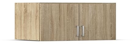 Rauch Möbel Bremen, Aufsatzschrank, Farbe Eiche Sonoma, Breite 91 cm | Azufsatz für Kleiderschränke der Serie Bremen, 2-türig, für zusätzlichen Stauraum