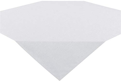 Tischdeckenshop24 Tischdecke WIEN weiß Premium, schmutzabweisend, ganzjährig, quadratisch 85x85 cm | Bringt zeitlose Eleganz auf Ihren Tisch. Wasserabweisend, strapazierfaehig und pflegeleicht fuer drinnen und draussen