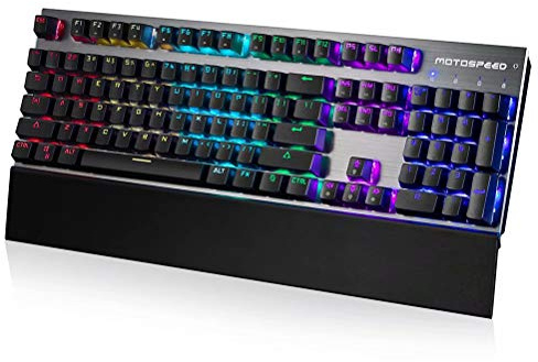 CSZH Meccanico tastiera USB Wired Gaming tastiera blu/nero interruttore con 18 modalità di retroilluminazione per Desktop del computer portatile del giocatore
