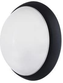 L'ebenoid - Hublot fluo 2X13W Ø 300mm noir polycarbonate avec lampes 4000K G24d-1 et ballast elec CL2 IK10 IP44 OPTION EBENOID 078805