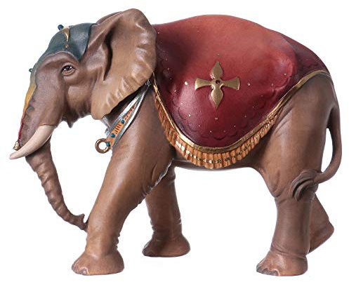 Holyart Elefant für Krippe Mod. Original Grödnertal Holz 12cm