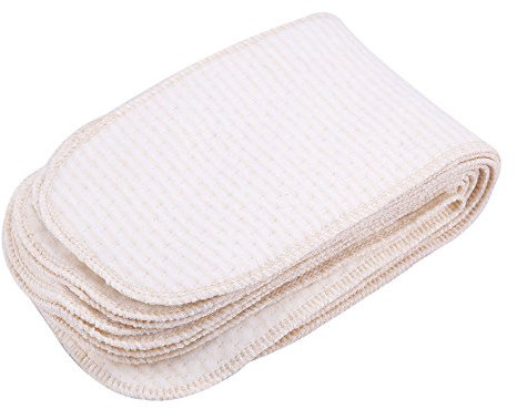 ViaGasaFamido Stoff Windeln Einsatz, 10 Stück atmungsaktive Baumwoll-Einlagen Windel-Babywindeln Wiederverwendbare Baby-Stoffwindeln Neugeborene waschbare saugfähige Windeleinlagen