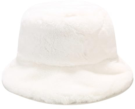 Umeepar Kunstpelz Fischerhut Flauschige Warme Hut Wintermütze for Damen (Weiß)