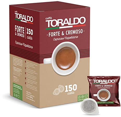 Cialde caffè Toraldo FORTE E CREMOSO (FORTE & CREMOSO, 150 Unità (Confezione da 1))