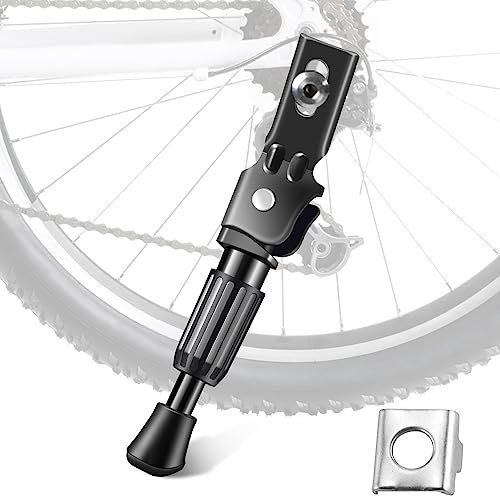 mizikuu FahrradStänder für Kinder, 12 Zoll Seitenständer Höhenverstellbar Fahrrad Ständer Dauerhaft Bike Stand Fahrradseitenständer mit rutschfestem Gummifuß für Mountainbike, E-Bike, Trekking