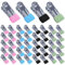 TETEWEVER 40 Pinzas Pinzas para Ropa de Acero Inoxidable, Ropa Antideslizantes, Pinzas para Ropa de Metal para Secar Ropa, Toallas, Mantas, Refrigerios - Surtido Azul, Negro, Verde, Rosa
