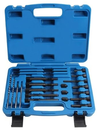 22-teiliges Auto-Vorwärmstecker-Gewinde-Reparatur-Werkzeug-Set, Glühkerzen-Elektroden-Demontage- und Extraktions-Reparaturwerkzeuge