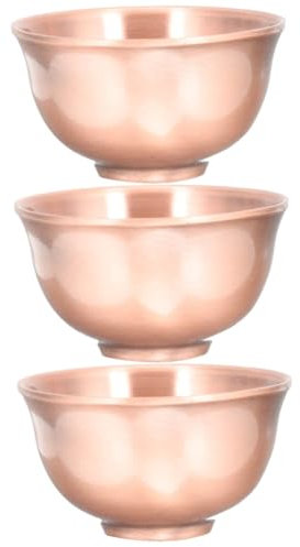 PRETYZOOM 3stücke Chinesische Teetasse Im Retro-stil Aus Kupfer Traditionelle Kung Fu Teeschale Hochwertiger Teebecher Für Authentisches Teegenuss-erlebnis Für Hausgebrauch Und Teerituale