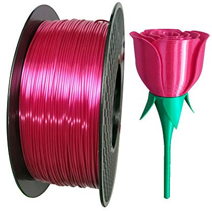 CC3D Seide Rose Rot PLA Filament 1,75 mm 1KG 3D Drucker Filament 3D Druck materialien Seidig Glänzend Seiden PLA Metall Rose Rot