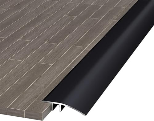 Yoeoefuo 2 Stücke Übergangsprofil Abschlussprofil 90cm Türschwellen Leiste Übergangsleiste Rutschfester Türschwellen-Übergangsstreifen Metall Übergangsschiene Für Verschiedene Dekorationsstile (Color