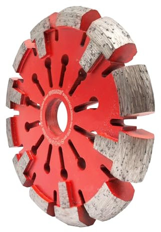 GVHAKG Diamant Frässcheibe 130mm, 17 mm Räumscheibe für Fußbodenheizung Sehr Harten Estrich, Sehr Harte Betonböden und Entfernung-Blumenart Räumscheibe (130x17x22.23mm)