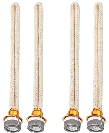 4 Stück Docht für Lampe, Öllampe Docht Ersatz Luft Kontrolle Katalytischer Brenner Lampe Docht für Brenner Diffusor Aromatherapie Heim Dekoration (4/Gold)
