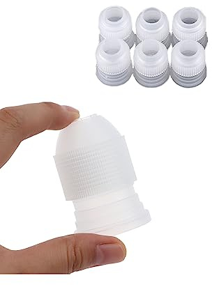 Große Kupplungen für Spritzbeutel, einfaches Umschalten für Spritztüllen 1M, 2D, 2F, 124K, 125K, 126K, 4B, 6B, 1A, 2A, 3A, 6 Stück