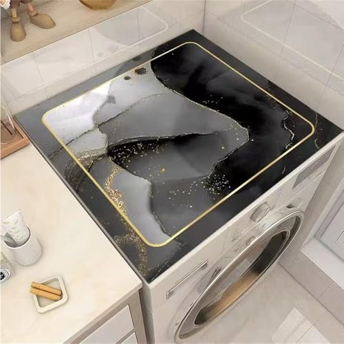 Highdi Housse de Protection pour Machine à Laver Top, Motif en Marbre Coussin de Machine à Laver Antidérapant Housse de Machine à Laver pour Machine à Laver Ou Sèche-Linge (L,40 * 40cm)