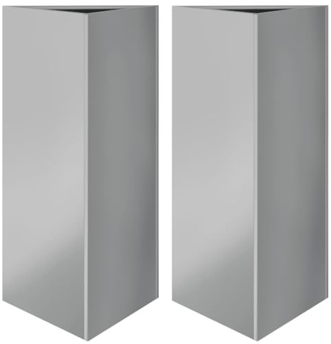 vidaXL Fioriere 2 pz Triangolari 40x34,5x75 cm in Acciaio Zincato, fioriera, fioriera da Patio, Vaso Fiori da Esterni, fioriera da Esterno