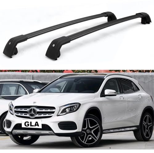 DYKGYLYS Dachträger Gepäckträger Relingträger kompatibel, für Mercedes Benz GLA X156 2014-2019 Fahrradträger, Dachboxen oder als Skihalter