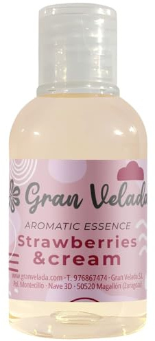 Esencia aromática Fresas con Nata| Fragancia intensa a frutas rojas y dulces, ideal para perfumes, jabones y velas artesanales. | 50 ml