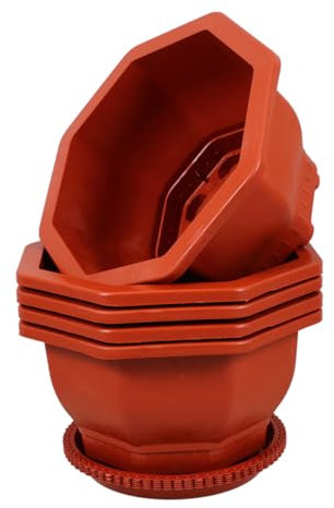 Happyyami 5stücke Pflanzentöpfe Für Zimmerpflanzen Und Draußen Kleine Blumentöpfe Für Sukkulenten Orchideen-Topf Mit Modernem Design Pflanzgefäße Für Indoor Und Outdoor-Garten