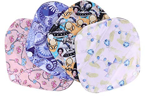 FRCOLOR 4piezas Toalla Sanitaria Bambú Compresas Menstruales Reutilizables Compresas Lavables De Lactancia Femenina Para Uso Diario