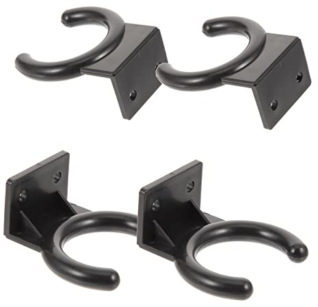 BESTonZON Mikrofonhalterung Wandhalterung 4 Stück Klein aus Kunststoff Schwarz und Installieren Kompatibel mit 33mm Durchmesser für Mikrofone für Familie und Hotel
