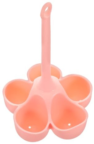 DOITOOL Vaporiera Cuociuova a Vapore 5 Scomparti in Silicone per Uova Rosa Design a Cinque Fori per Alimenti per Ragazzo Ragazza e Uso Domestico