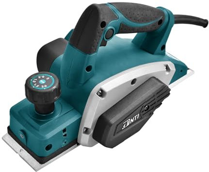 DNTI Elektrischer Hobel 620 W Elektro Hobelmaschine Elektrohobel Handhobel elektrischer hobel für holz mit 82mm Hobelbreite und 2mm, 230 V Ideal für DIY und Holzarbeit 58215B