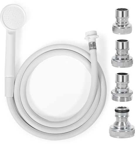 Hose for Sink Faucet, Quick Connect Hose for Kitchen,Garden and RV. 6 Feet, 4 Faucet Adapte (Not A Universal Version)