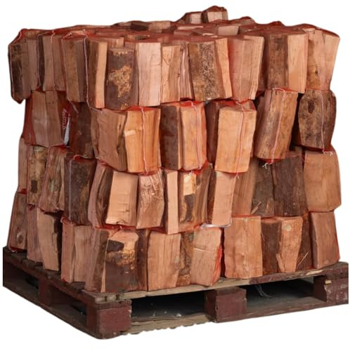 Net Bag of Logs x 40, Premium British Hardwood Logs, Mixed Species (Birch/Ash/Alder/Oak), 250mm Length, for Open Fires, Fire Pit, Chimnea, Pizza Ovens and Stoves