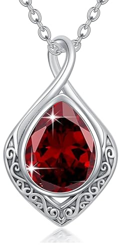 enjoylifecreative Collier en argent sterling avec pendentif en forme de goutte d'eau en pierre de lune/turquoise/onyx/larima/agate mousse - Bijoux d'anniversaire et de Noël pour femmes et filles