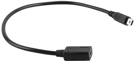 ACOLY Cable mini USB a USB C, adaptador conversor mini 5P macho a tipo C hembra, cable de extensión de carga de datos de 27 cm/10,6 pulgadas