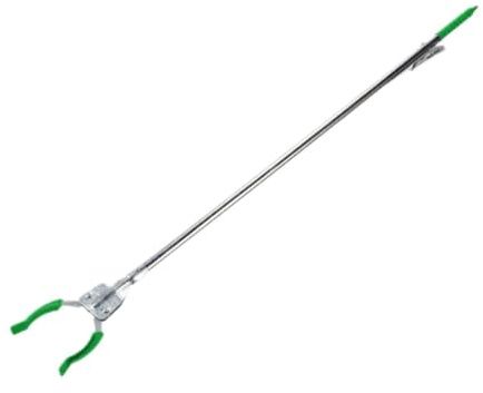 Milageto Herramienta de agarre para recoger papel higiénico, pinzas para basura, práctico mango largo, herramienta para recoger basura en el suelo, para, Verde