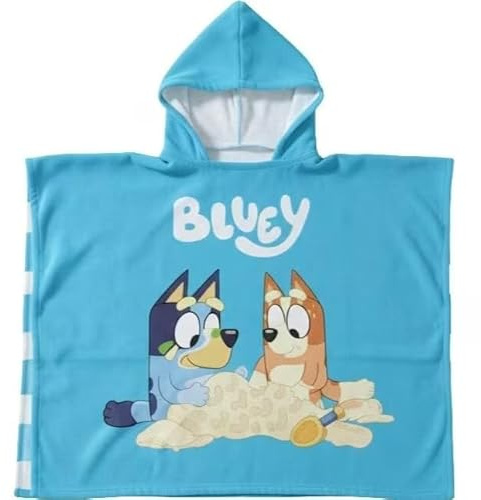 BlueY - Poncho con cappuccio Asciugamano da spiaggia Mare e piscina Accappatoio in microfibra 55X90 cm asciugatura rapida, ultra morbido