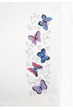Design Works Crafts Butterflies Pillowcases Stamped for Embroidery