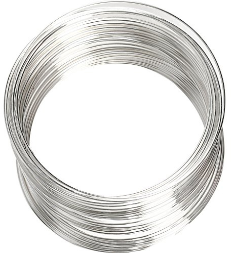 Creativ Alambre de memoria, grosor 0,8 mm, chapado en plata, FS, 1 unidad, aprox. 11,5 m