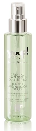 YUUP! - Spray al Tea Tree Oil e Olio Di Neem contro zanzare, mosche, zecche, antiparassitario cani e gatti, repellente antipulci naturale, 150 ml