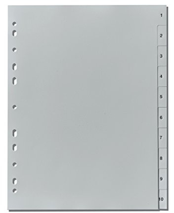 Herlitz 10841252 Register 1-10, 23 x 29,7 cm, PP mit Eurolochung