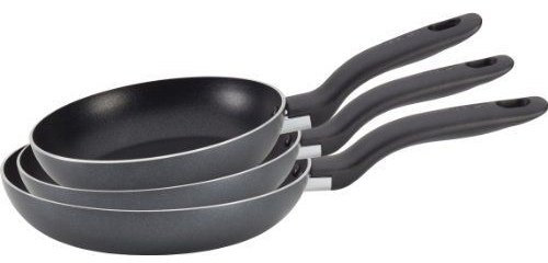 Set of 3 Frying Pan - Non Stick Fry, Kitchen, Eggs, Breakfast, Dinner, Pasta,Cookware Set | Kitchen Cookware | Home Chef | Breakfast, Lunch, Dinner & Cooking | Combo Frying & Grill Pan