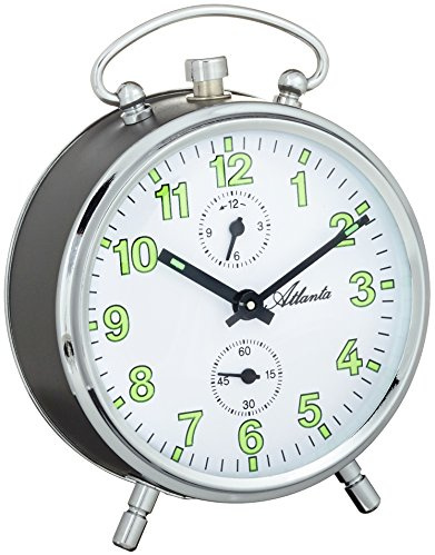 Atlanta Mech. Wecker Analog anthrazit 1065-4