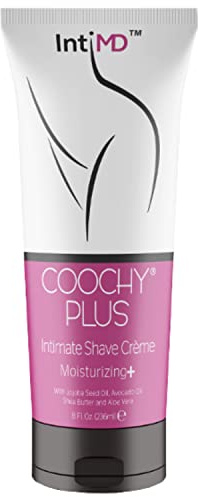 IntiMD COOCHY PLUS Intimate Shave Cream Gel Rash-Free With MOISTURIZING+ 8oz Squeeze Bottle